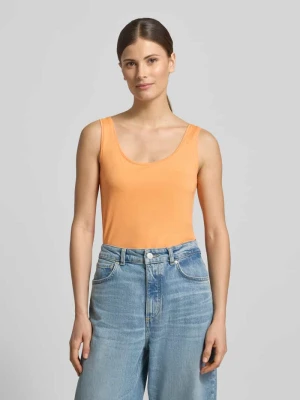 Top bez rękawów z okrągłym dekoltem i detalem z logo monari