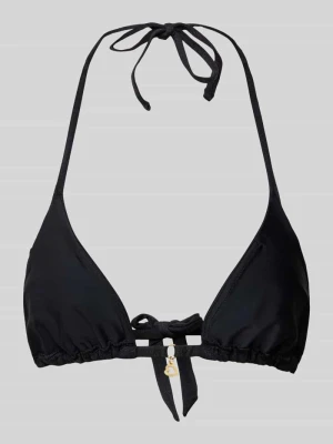 Top bikini z aplikacją z logo model ‘RICO LIGHTGLITTER’ Banana Moon Czarny