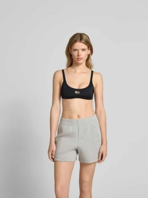 Top bikini z detalem z logo Diesel Czarny