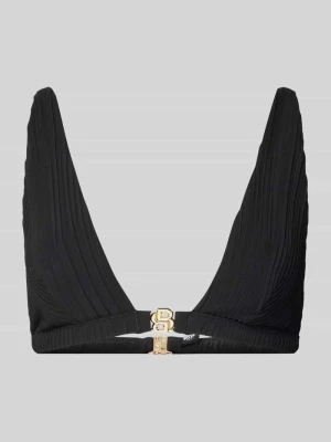 Top bikini z detalem z logo model ‘DOUBLE B TRIANGLE’ Boss