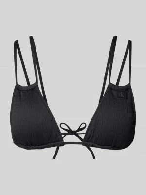 Top bikini z fakturowanym wzorem model ‘TRIANGLE’ Calvin Klein Underwear