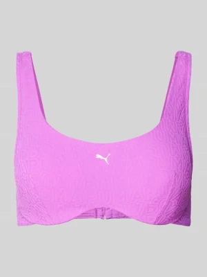 Top bikini z fakturowanym wzorem Puma
