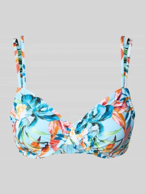 Top bikini z kwiatowym nadrukiem na całej powierzchni model ‘Caru’ VENICE BEACH