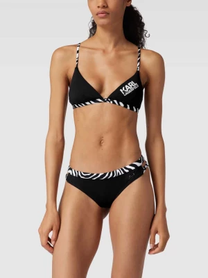 Top bikini z nadrukiem z logo Karl Lagerfeld Beachwear