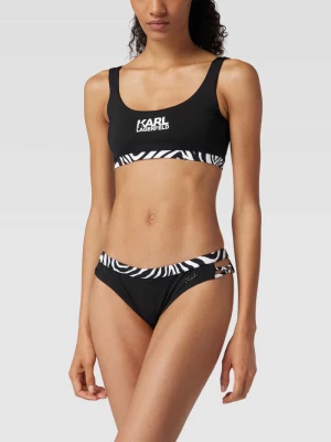 Top bikini z nadrukiem z logo Karl Lagerfeld Beachwear