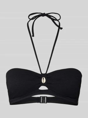 Top bikini z ozdobnym obszyciem muszelkami model ‘Kenteo’ banana moon