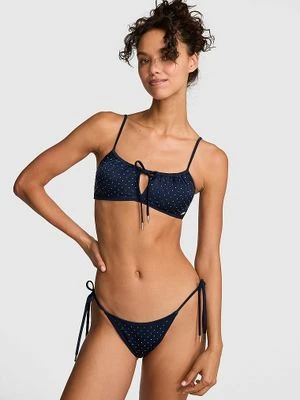 Top bikini z wycięciem keyhole i wiązaniem z przodu Victoria's Secret