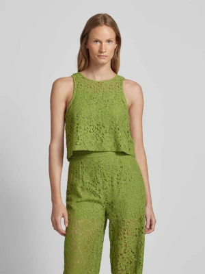 Top bluzkowy krótki z efektem podpalania model ‘JIBI’ Object