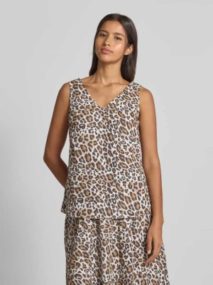 Top bluzkowy o kroju regular fit z dekoltem w serek Christian Berg Woman