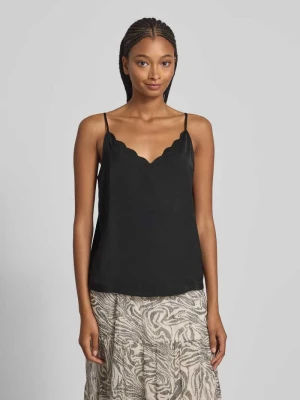 Top bluzkowy o kroju regular fit z dekoltem w serek model ‘DEBBIE’ Only