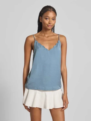 Top bluzkowy o kroju regular fit z dekoltem w serek model ‘DEBBIE’ Only