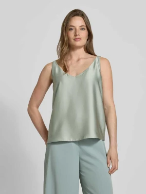 Top bluzkowy o kroju regular fit z dekoltem w serek Swing