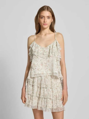 Top bluzkowy o kroju regular fit z falbanami Gina Tricot