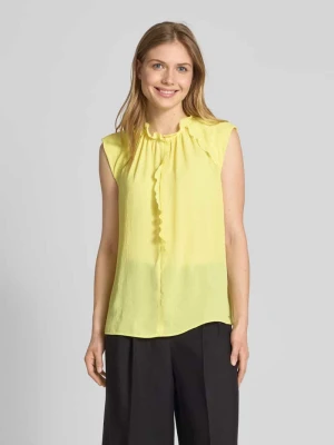 Top bluzkowy o kroju regular fit z falbanami Marc Cain
