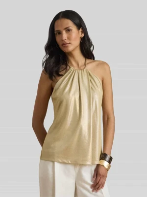 Top bluzkowy o kroju regular fit z fałdami Lauren Ralph Lauren