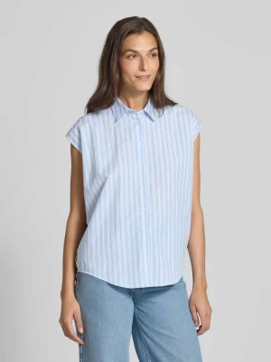 Top bluzkowy o kroju regular fit z kołnierzykiem typu kent Emily Van den Bergh