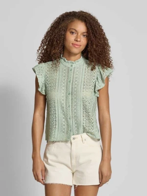 Top bluzkowy o kroju regular fit z koronki model ‘GABINA’ Only
