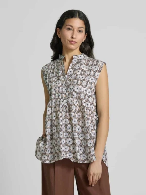 Top bluzkowy o kroju regular fit z krótką listwą guzikową Marc O'Polo