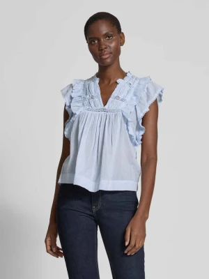 Top bluzkowy o kroju regular fit z krótkim rękawem model ‘Jayla’ NEO NOIR