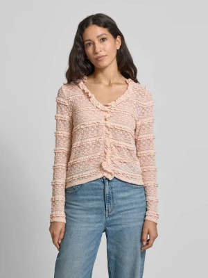 Top bluzkowy o kroju regular fit z mieszanki bawełny model ‘COCO’ Vero Moda