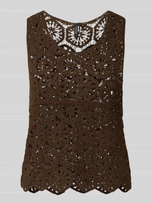 Top bluzkowy o kroju regular fit z mieszanki bawełny model 'ELSA' Vero Moda