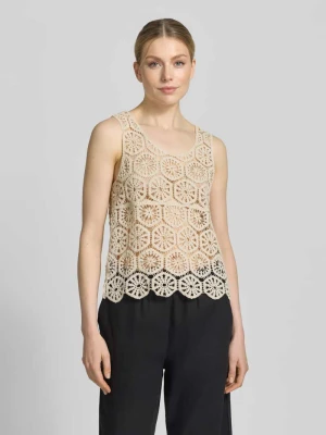 Top bluzkowy o kroju regular fit z mieszanki bawełny model 'ELSA' Vero Moda