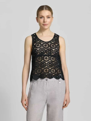 Top bluzkowy o kroju regular fit z mieszanki bawełny model 'ELSA' Vero Moda Czarny