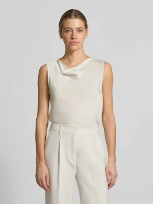 Top bluzkowy o kroju regular fit z mieszanki jedwabiu model 'BELIDINA' Boss