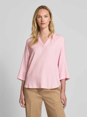 Top bluzkowy o kroju regular fit z mieszanki lnu i wiskozy s.Oliver RED LABEL