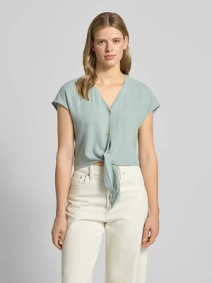 Top bluzkowy o kroju regular fit z mieszanki wiskozy i lnu model 'SIESTA' Only