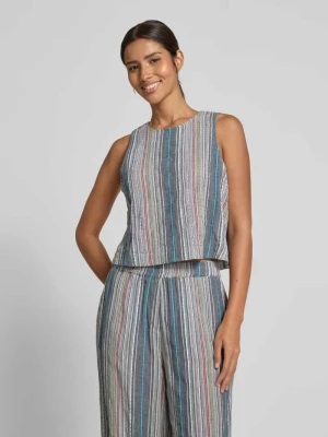 Top bluzkowy o kroju regular fit z okrągłym dekoltem JAKE*S STUDIO WOMAN