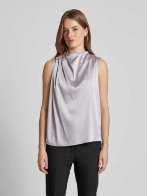 Top bluzkowy o kroju regular fit z zakładkami Christian Berg Woman Selection