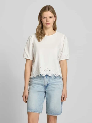 Top bluzkowy o kroju relaxed fit z czystej bawełny model 'ALMINA' Pieces