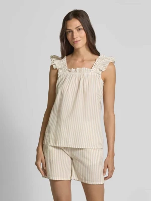 Top bluzkowy o kroju relaxed fit z czystej bawełny model ‘Rosette’ Soyaconcept