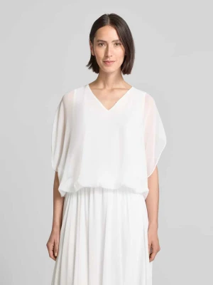 Top bluzkowy o kroju relaxed fit z dekoltem w serek Vera Mont