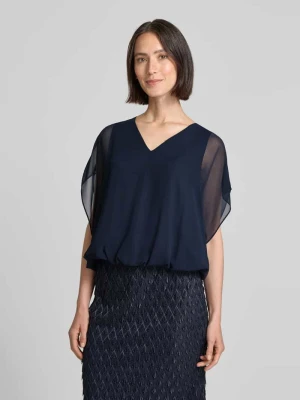 Top bluzkowy o kroju relaxed fit z dekoltem w serek Vera Mont