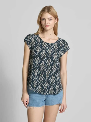 Top bluzkowy o kroju relaxed fit z efektem krepy model 'VIC' Only