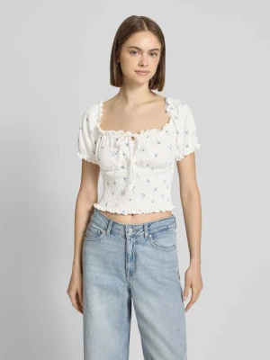 Top bluzkowy o kroju slim fit ze wzorem na całej powierzchni model 'HILLARY' Only