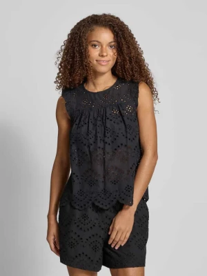 Top bluzkowy o luźnym kroju z czystej bawełny model ‘VILDE’ Pieces