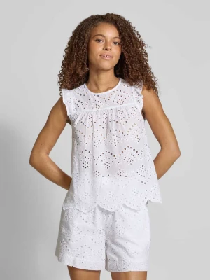 Top bluzkowy o luźnym kroju z czystej bawełny model ‘VILDE’ Pieces