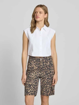 Top bluzkowy o pudełkowym kroju z czystej bawełny model 'ESTATE_B' Hugo Blue