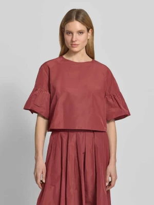 Top bluzkowy o skróconym kroju z dodatkiem bawełny model 'BREAK' Weekend Max Mara