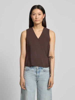 Top bluzkowy w kopertowym stylu model 'Fazu' Opus