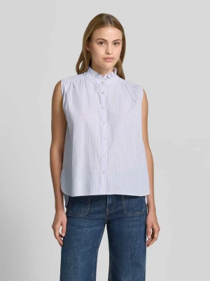 Top bluzkowy z bawełny ze stójką Emily Van den Bergh