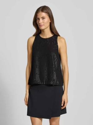 Top bluzkowy z cekinowym obszyciem comma