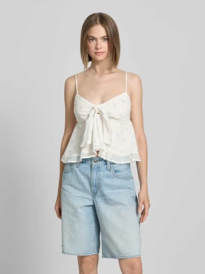 Top bluzkowy z cienkimi ramiączkami i wiązanym detalem Gina Tricot
