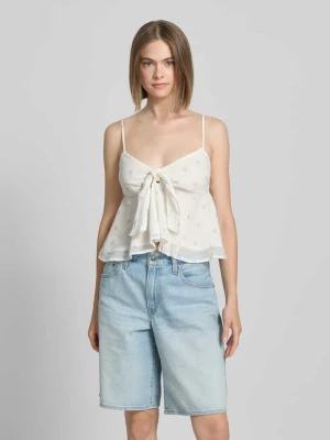 Top bluzkowy z cienkimi ramiączkami i wiązanym detalem Gina Tricot