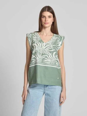 Top bluzkowy z dekoltem w serek i krótkim rękawem ZABAIONE