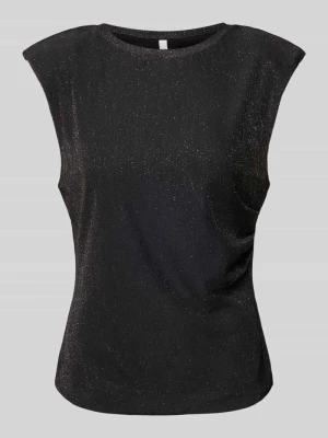 Top bluzkowy z efektem błyszczącym model ‘NURA’ YAS