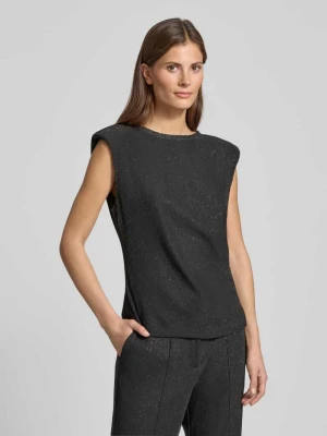 Top bluzkowy z efektem błyszczącym model ‘NURA’ YAS